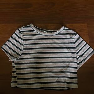 Striped Pink Crop Top
